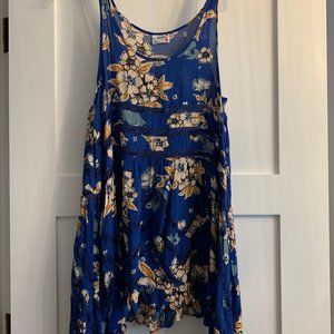 Intimately Free People Blue Flower Print Dress S